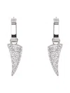 Alexander Mcqueen Tiger Claw Earrings In Silver