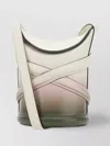 Alexander Mcqueen Embossed Emblem Bucket Bag In White