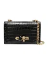 Alexander Mcqueen Embossed Knuckleduster Shoulder Bag In Nude