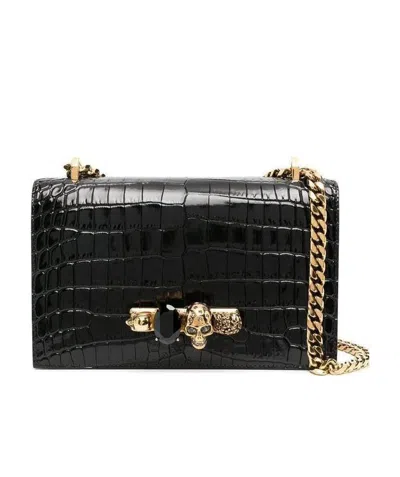 ALEXANDER MCQUEEN ALEXANDER MCQUEEN JEWELLED SATCHEL SHOULDER BAG