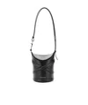 Alexander Mcqueen Black The Curve Small Leather Cross Body Bag In Black