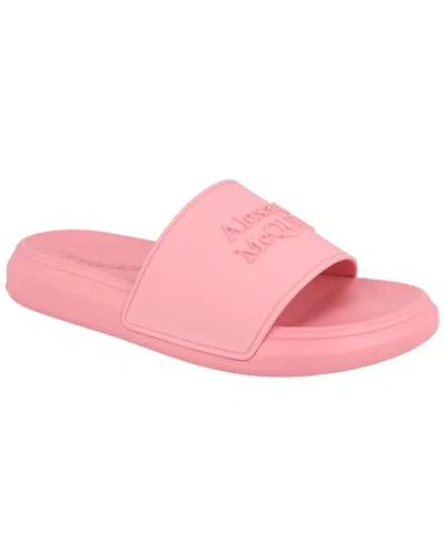 Alexander Mcqueen Embossed Logo Rubber Slide In Multi