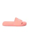 Alexander Mcqueen Embossed-print Slides In Pink