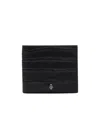 Alexander Mcqueen Embossed Skull Charm Wallet In Black