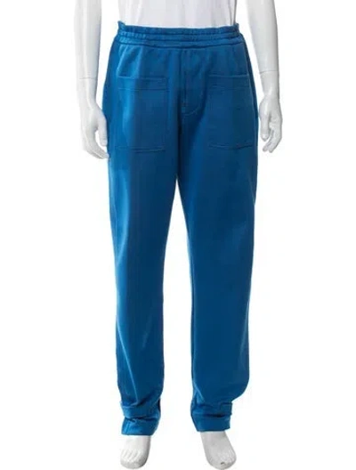 Pre-owned Alexander Mcqueen Embroidered Accent Lounge Bottoms In Blue
