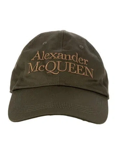 Pre-owned Alexander Mcqueen Embroidered Baseball Hat In Green