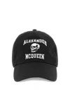 Alexander Mcqueen Embroidered Cotton-twill Baseball Cap In Black