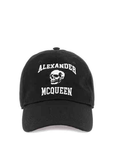 ALEXANDER MCQUEEN EMBROIDERED "BLACK" CAP