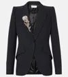 Alexander Mcqueen Embroidered Blazer In Black