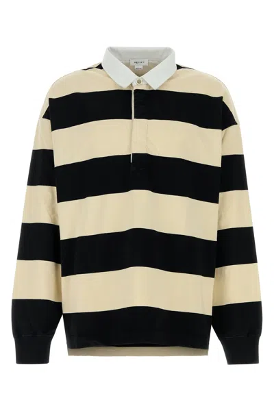 Alexander Mcqueen Mcqueen Embroidered Skull Stripe Oversize Cotton Rugby Polo In Multi