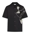 Alexander Mcqueen Floral-print Organic Cotton Shirt In Black