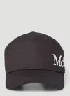 Alexander Mcqueen Oversize Embroidered Mcq Baseball Cap In Black