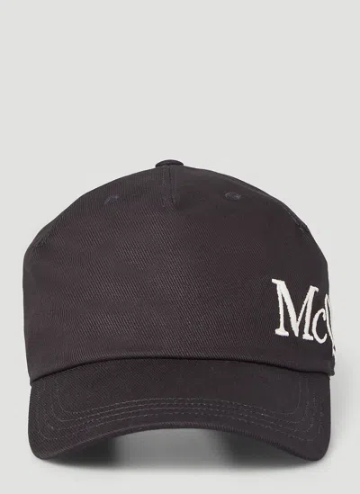 Alexander Mcqueen Embroidered-logo Baseball Cap In Black