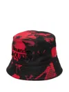 Alexander Mcqueen Embroidered Logo Bucket Hat In Black