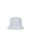 Alexander Mcqueen Light Blue Bucket Hat With Skull Pattern In White