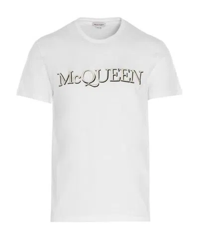 ALEXANDER MCQUEEN ALEXANDER MCQUEEN LOGO EMBROIDERED T-SHIRT