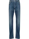 ALEXANDER MCQUEEN EMBROIDERED-LOGO STRAIGHT-LEG JEANS