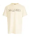 Alexander Mcqueen Embroidered Logo T-shirt In White