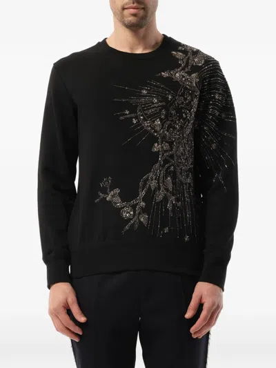 Alexander Mcqueen Embroidered Logo-detail Sweatshirt In Black