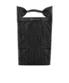 Alexander Mcqueen The Bow Black Bucket Bag With Quilted Detailing In Leather Woman In Black