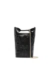 Alexander Mcqueen Borsa A Secchiello The Bow In Pelle Nera Donna In Black