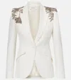 Alexander Mcqueen Embroidered Single-breasted Blazer