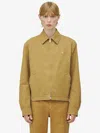 Alexander Mcqueen Mcqueen Embroidered Skull Cotton Twill Jacket In Brown