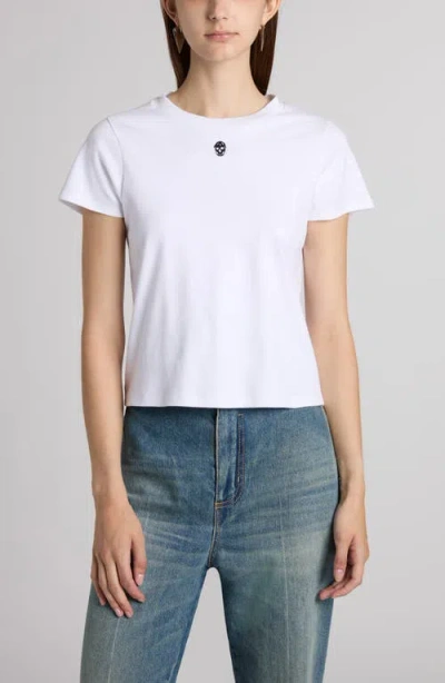 ALEXANDER MCQUEEN MCQUEEN EMBROIDERED SKULL T-SHIRT