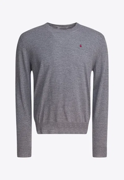 ALEXANDER MCQUEEN EMBROIDERED SKULL WOOL SWEATER