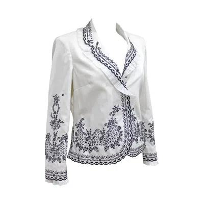 Pre-owned Alexander Mcqueen Embroidered Tailored 'sarabande' Jacket, C. 2007 In Gray