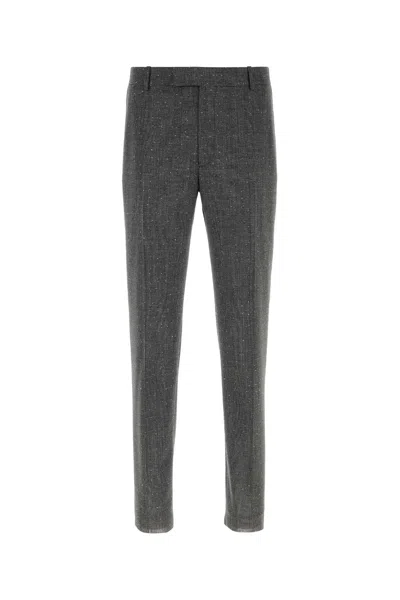 ALEXANDER MCQUEEN ALEXANDER MCQUEEN EMBROIDERED WOOL CIGARETTE PANT