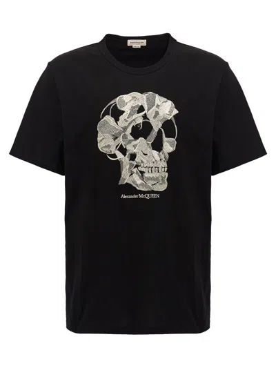 ALEXANDER MCQUEEN ALEXANDER MCQUEEN BLACK COTTON T-SHIRT