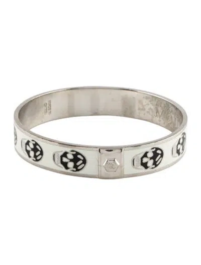 Pre-owned Alexander Mcqueen Enamel Bangle Bracelet, 8" In Multi