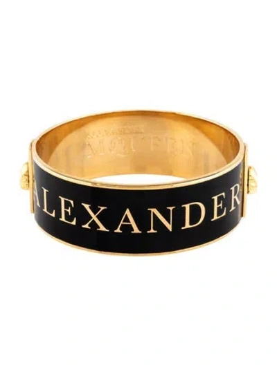 Pre-owned Alexander Mcqueen Enamel Logo Bangle Bracelet, 7.5" In Multicolor