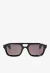 Alexander Mcqueen Alexander Mc Queen Aviator Sunglasses Am0505 S 004 In Gray
