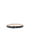 Alexander Mcqueen Engraved Logo Belt In Black