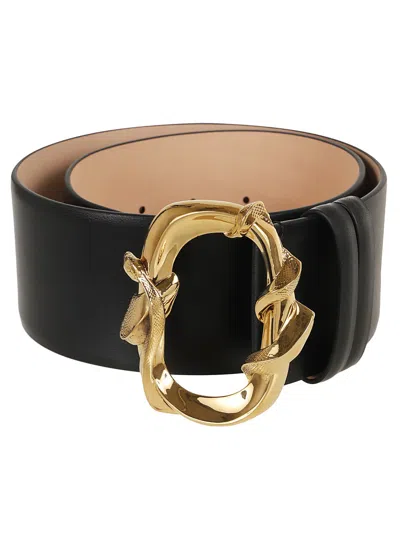 ALEXANDER MCQUEEN ALEXANDER MCQUEEN ENGRAVED SNAKE CALFSKIN BELT