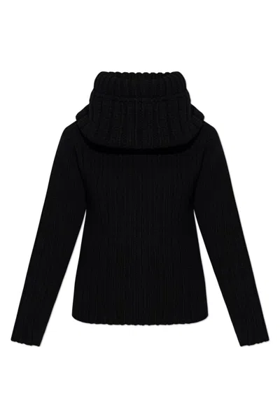 Alexander Mcqueen Chunky Ribbed Knit Sweater In Black