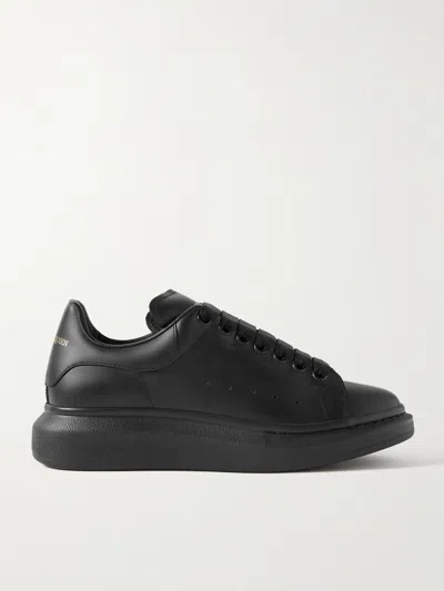 Alexander Mcqueen Exaggerated-sole Rubber-trimmed Leather Sneakers In Multi