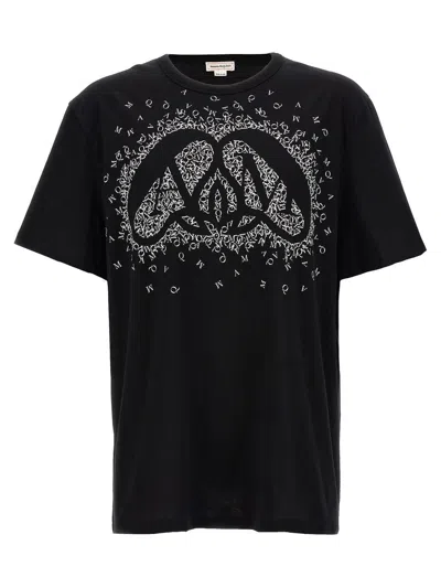 Alexander Mcqueen Exploded Charm T-shirt In Black White
