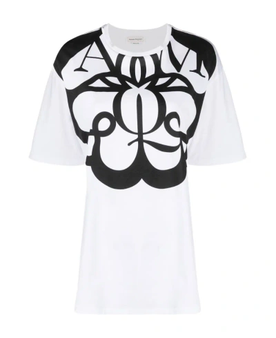 Alexander Mcqueen Exploded Seal Logo-print T-shirt In Black