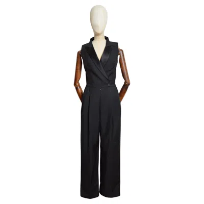 Pre-owned Alexander Mcqueen Exquisite 2011  Black Tuxedo Suit Tailored Jumpsuit