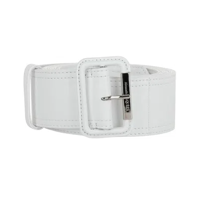 Pre-owned Alexander Mcqueen Extra Long Trench Belt 'white' | Women's Size 70