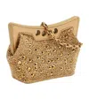 Alexander Mcqueen Extra Small Peak Shoulder Bag In Gold