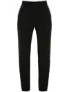 Alexander Mcqueen Eyelet-detail Slim-cut Trousers In Black