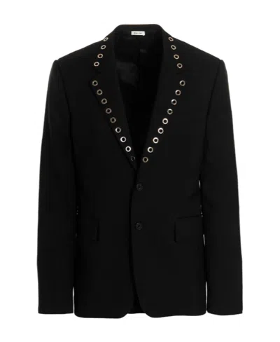 ALEXANDER MCQUEEN ALEXANDER MCQUEEN EYELETS SINGLE-BREASTED JACKET