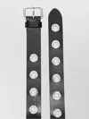 Alexander Mcqueen Eyelet Detail Leather Belt