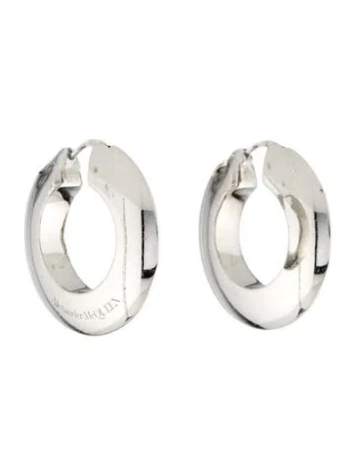 Pre-owned Alexander Mcqueen Eyelet Hoop Earrings In Multi
