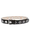 Alexander Mcqueen Eyelets Leather Belt In Black