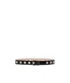 Alexander Mcqueen Eyelets Leather Belt In Black